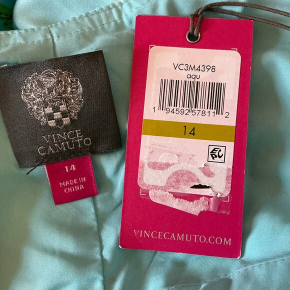 Vince Camuto Backless Floral Satin Sleeveless Maxi Dress Colorful Blue Size 14 - Picture 11 of 13